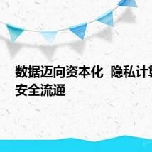 数据迈向资本化  隐私计算破题安全流通