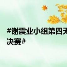 #谢震业小组第四无缘半决赛#