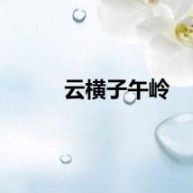云横子午岭
