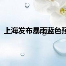 上海发布暴雨蓝色预警