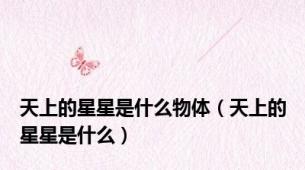 天上的星星是什么物体（天上的星星是什么）