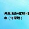 许愿墙还可以叫什么名字（许愿墙）