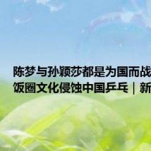 陈梦与孙颖莎都是为国而战，别让饭圈文化侵蚀中国乒乓｜新体谈
