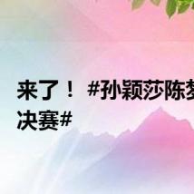 来了！ #孙颖莎陈梦亮相决赛#