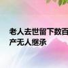 老人去世留下数百万遗产无人继承