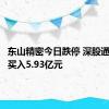 东山精密今日跌停 深股通席位净买入5.93亿元