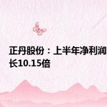 正丹股份:上半年净利润同比增长10.15倍