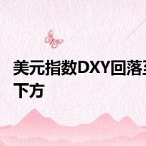美元指数DXY回落至103下方