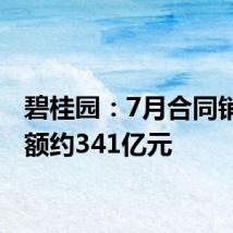 碧桂园:7月合同销售金额约341亿元