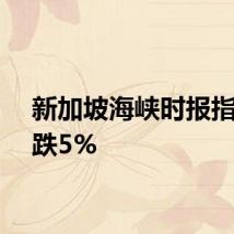 新加坡海峡时报指数下跌5%