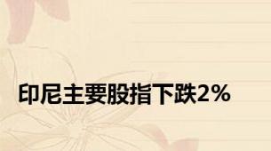 印尼主要股指下跌2%