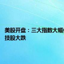 美股开盘:三大指数大幅低开 科技股大跌