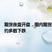 期货夜盘开盘,国内期货主力合约多数下跌