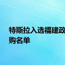 特斯拉入选福建政府采购名单