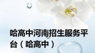 哈高中河南招生服务平台（哈高中）