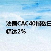 法国CAC40指数日内涨幅达2%