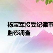 杨宝军接受纪律审查和监察调查