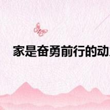 家是奋勇前行的动力