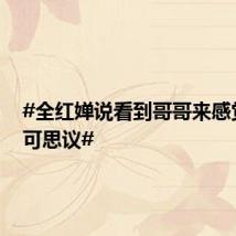 #全红婵说看到哥哥来感觉很不可思议#