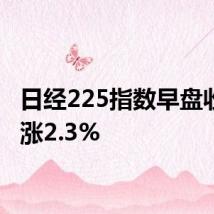 日经225指数早盘收盘上涨2.3%