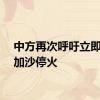 中方再次呼吁立即实现加沙停火