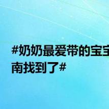 #奶奶最爱带的宝宝在河南找到了#