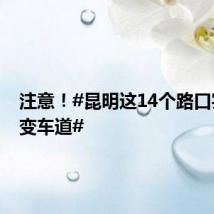 注意!#昆明这14个路口实施可变车道#