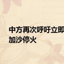 中方再次呼吁立即实现加沙停火