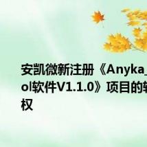 安凯微新注册《Anyka_IQT_Tool软件V1.1.0》项目的软件著作权
