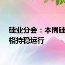 硅业分会：本周硅片价格持稳运行