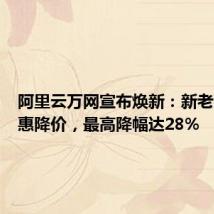 阿里云万网宣布焕新:新老用户普惠降价,最高降幅达28%