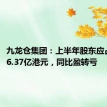 九龙仓集团:上半年股东应占亏损26.37亿港元,同比盈转亏