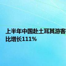 上半年中国赴土耳其游客数量同比增长111%