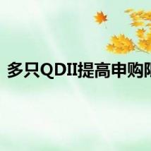 多只QDII提高申购限额
