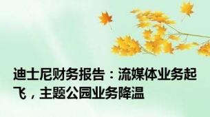 迪士尼财务报告：流媒体业务起飞，主题公园业务降温