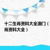 十二生肖资料大全澳门（十二生肖资料大全）
