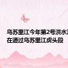 乌苏里江今年第2号洪水洪峰正在通过乌苏里江虎头段