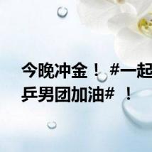 今晚冲金! #一起为国乒男团加油# !