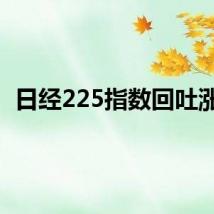 日经225指数回吐涨幅