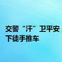 交警“汗”卫平安，烈日下徒手推车