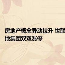 房地产概念异动拉升 世联行、金地集团双双涨停