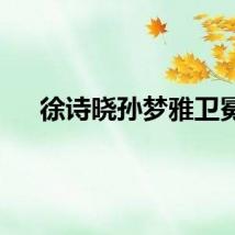 徐诗晓孙梦雅卫冕