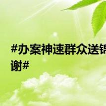 #办案神速群众送锦旗致谢#