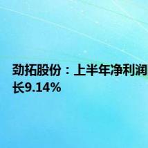 劲拓股份:上半年净利润同比增长9.14%