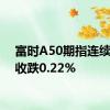 富时A50期指连续夜盘收跌0.22%