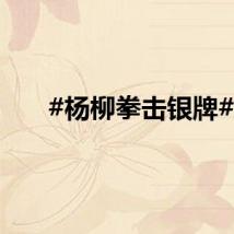 #杨柳拳击银牌#