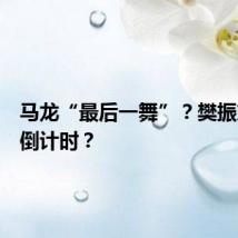 马龙“最后一舞”?樊振东退役倒计时?