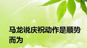 马龙说庆祝动作是顺势而为