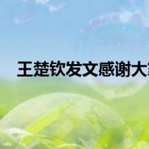 王楚钦发文感谢大家
