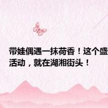 带娃偶遇一抹荷香!这个盛夏宝藏活动,就在湖湘街头!